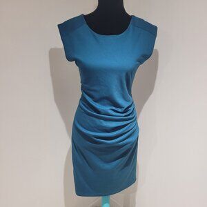 Kaffe Women's India Pencil Dress Size Small Turquoise Business Casual Bodycon